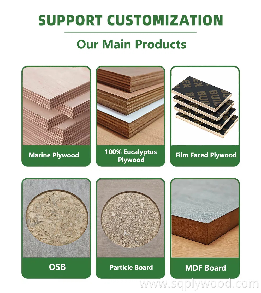 18mm Commercial Marine Waterproof Plywood Eucalyptus Laminated for Yacht